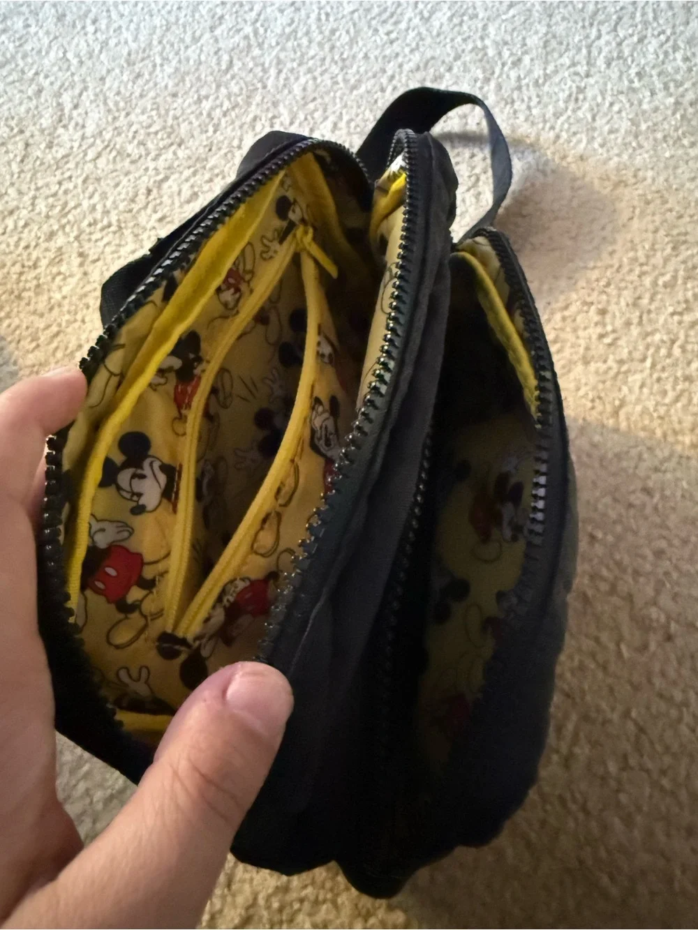 Mickey Mouse Black Standing Hip Pack